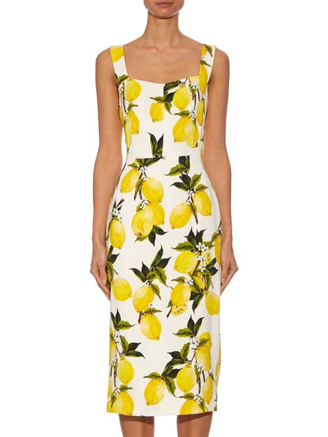 lemon dress dolce gabbana|dolce and gabbana lemon print.